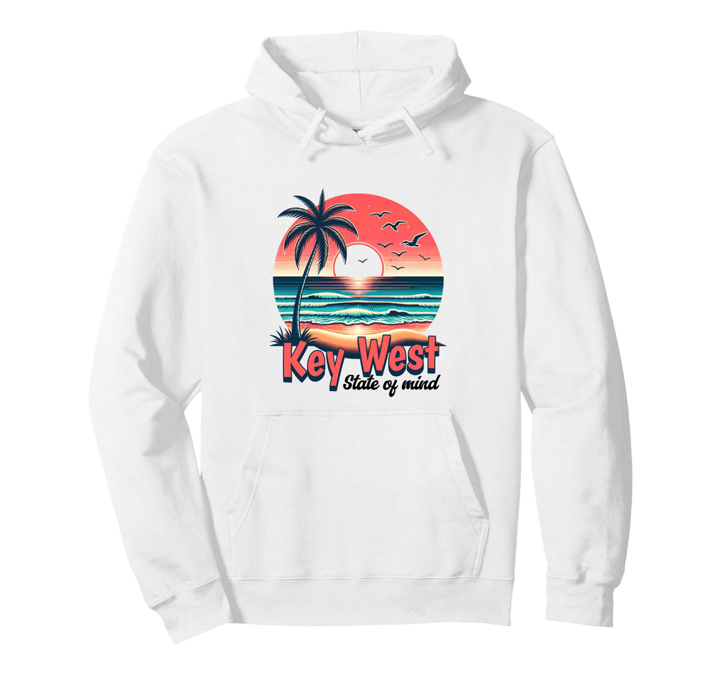 Key West Florida State Mind Vacation Hoodie - Unique Graphic Unisex - T-Shirt, Sweatshirt, Hoodie