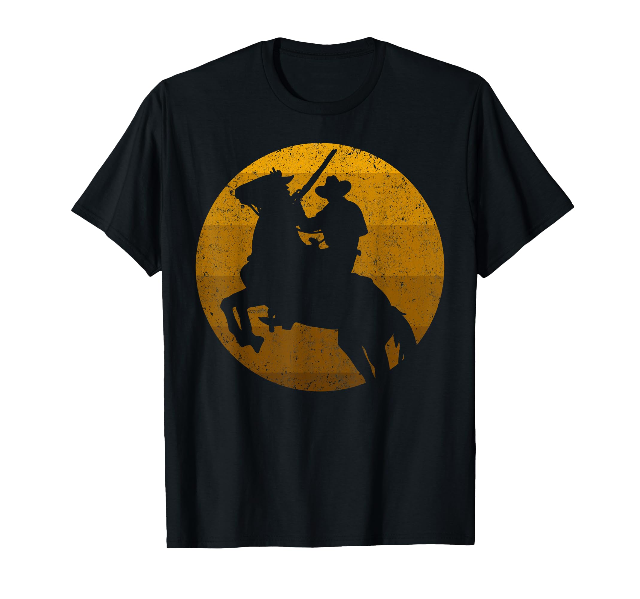 Cowboy Horse Silhouette Western Rodeo T-Shirt - Minimalist Print Unisex - T-Shirt, Sweatshirt, Hoodie