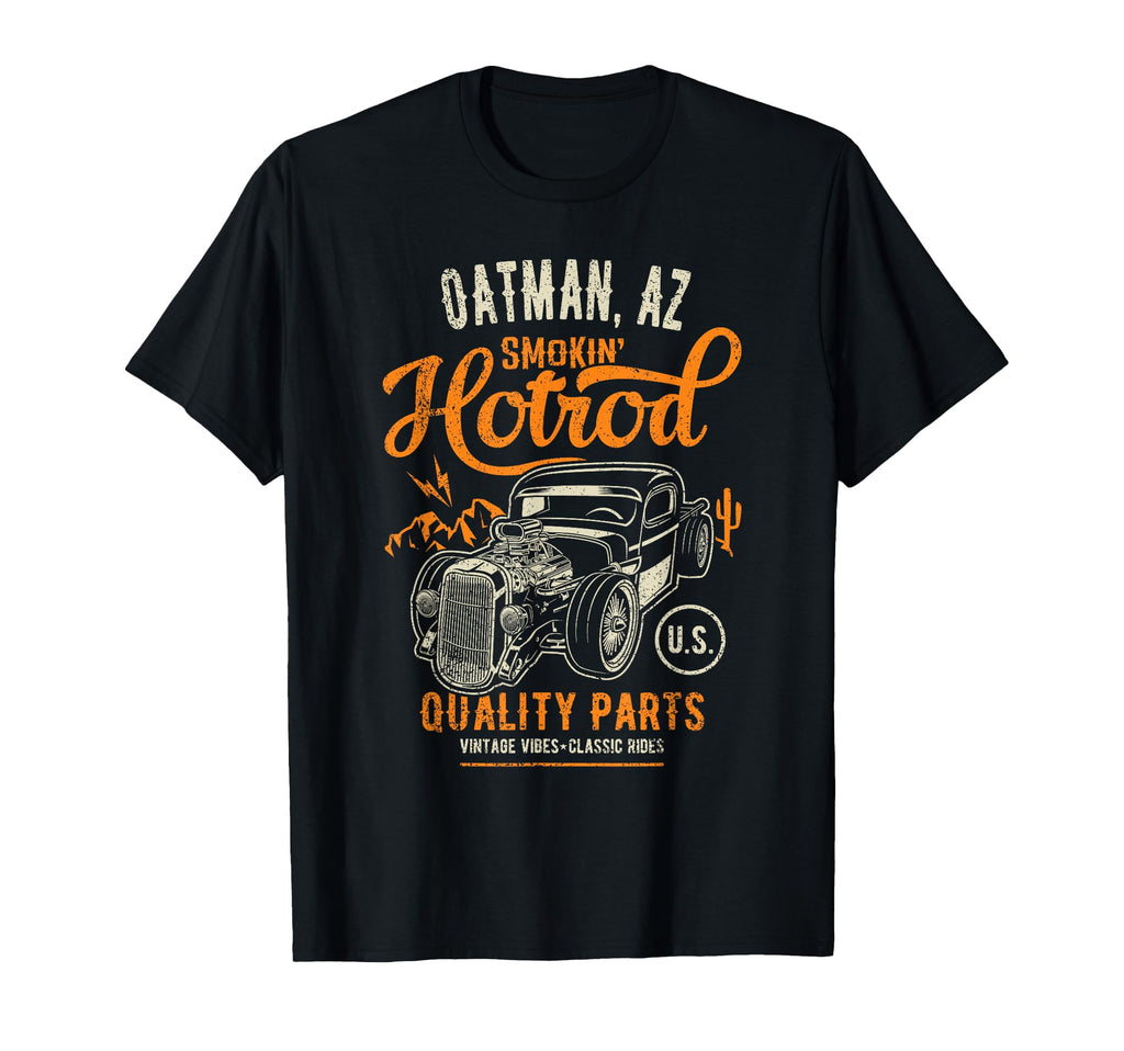 Oatman Arizona Hotrod Car Distressed T-Shirt - Trendy Graphic for Adults - T-Shirt, Sweatshirt, Hoodie