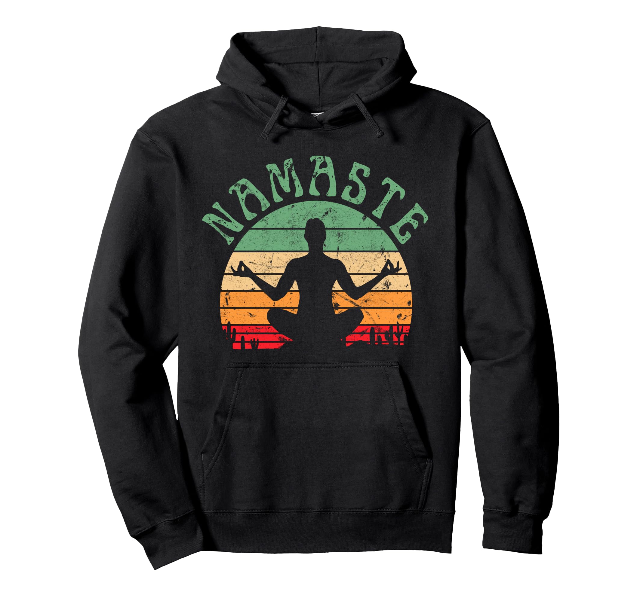 Namaste Yoga Pose Meditation Zen Peace Hoodie - Novelty Apparel Unisex - T-Shirt, Sweatshirt, Hoodie