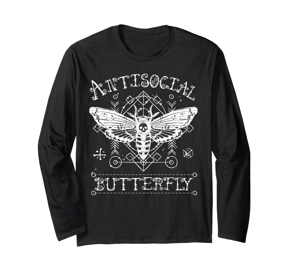 Funny Antisocial Butterfly Introvert T-Shirt - Custom Art Print for Adults - T-Shirt, Sweatshirt, Hoodie