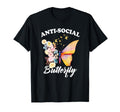Antisocial Butterfly Introvert T-Shirt - Fun Novelty Design Men Women - T-Shirt, Sweatshirt, Hoodie