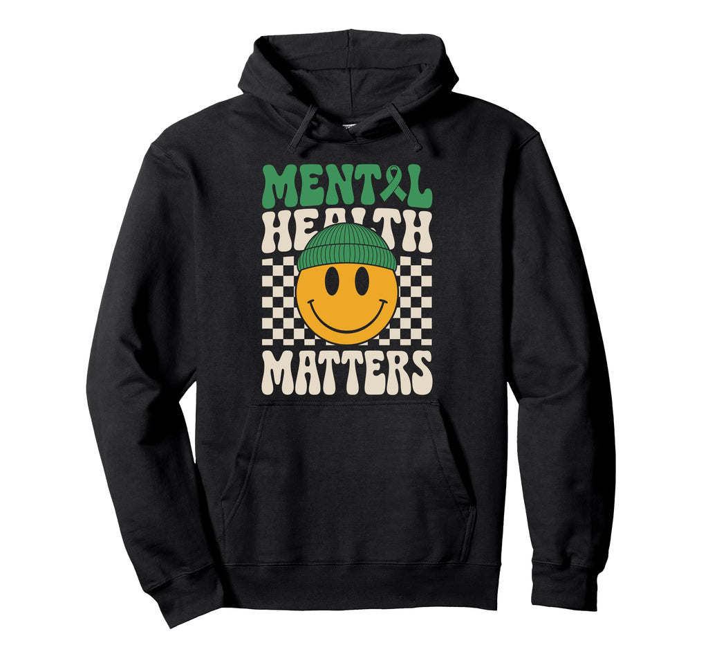 Groovy Mental Health Awareness Month Hoodie - Novelty Apparel for Adults - T-Shirt, Sweatshirt, Hoodie