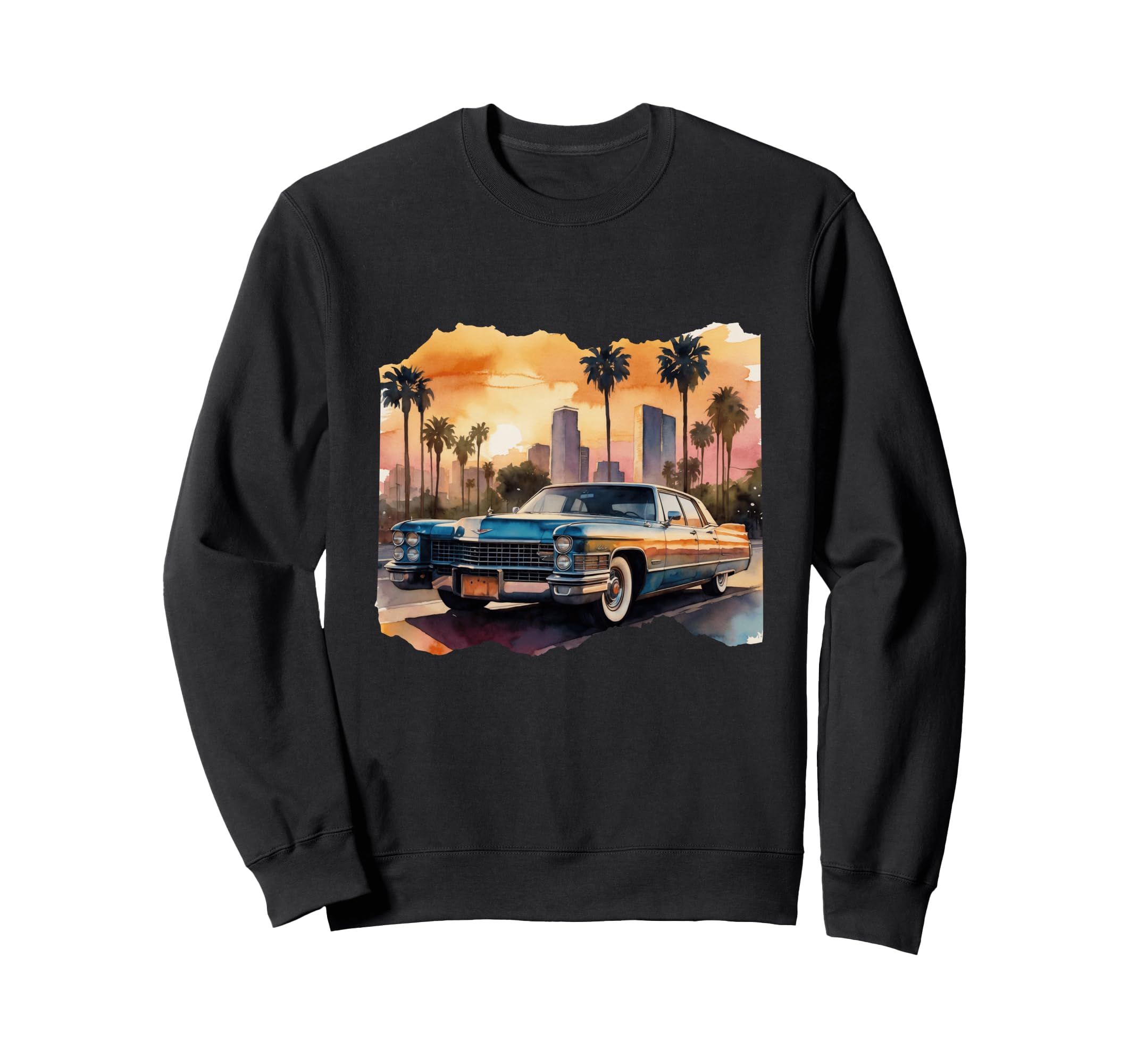 Cadillac La Old School Sweatshirt - Casual Everyday Wear Men Women - T-Shirt, Sweatshirt, Hoodie