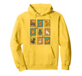 Yoga Cats Postage Stamp Practicing Hoodie - Streetwear Style Men Women - T-Shirt, Sweatshirt, Hoodie