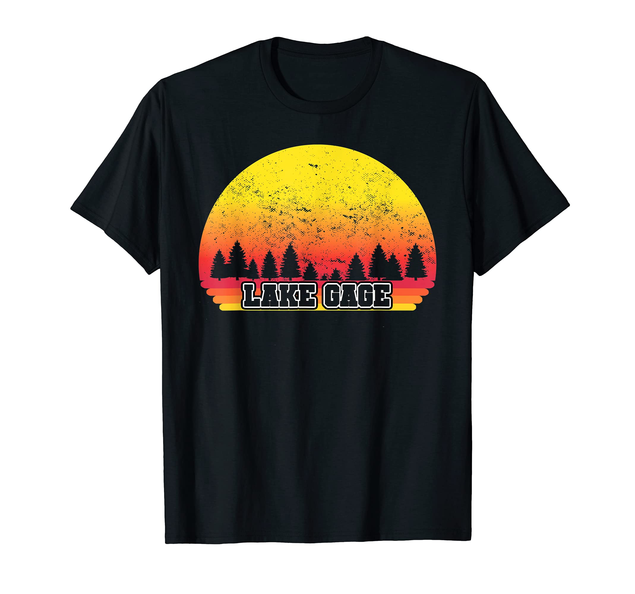 Lake Gage Indiana Scenic Sunset T-Shirt - Graphic Print Unisex - T-Shirt, Sweatshirt, Hoodie