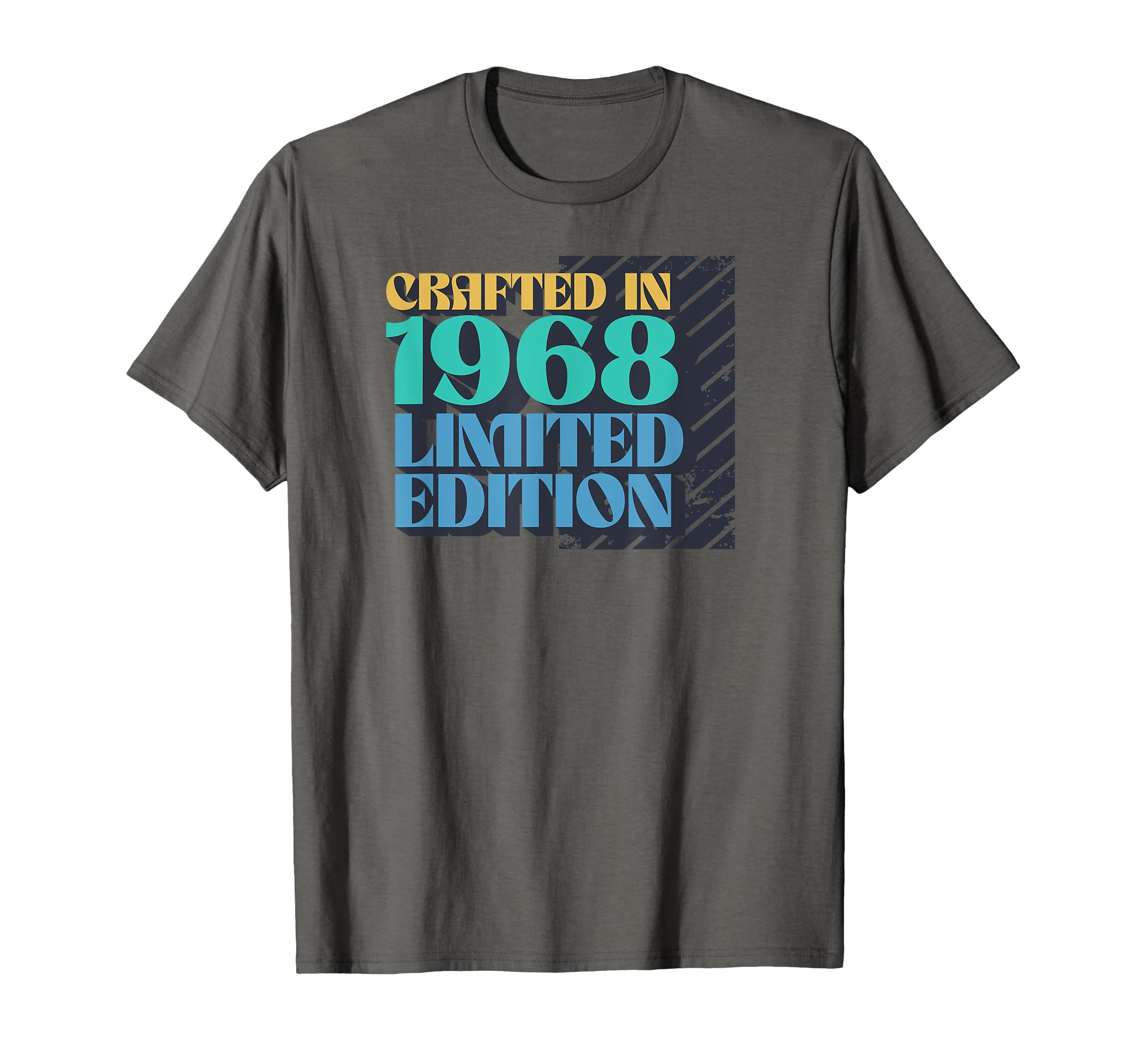 Born 1968 Birthday Typography T-Shirt - Novelty Apparel for Adults - T-Shirt, Sweatshirt, Hoodie