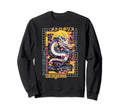Okayama City Synthwave 80S Dragon Sweatshirt - Custom Art Print for Adults - T-Shirt, Sweatshirt, Hoodie