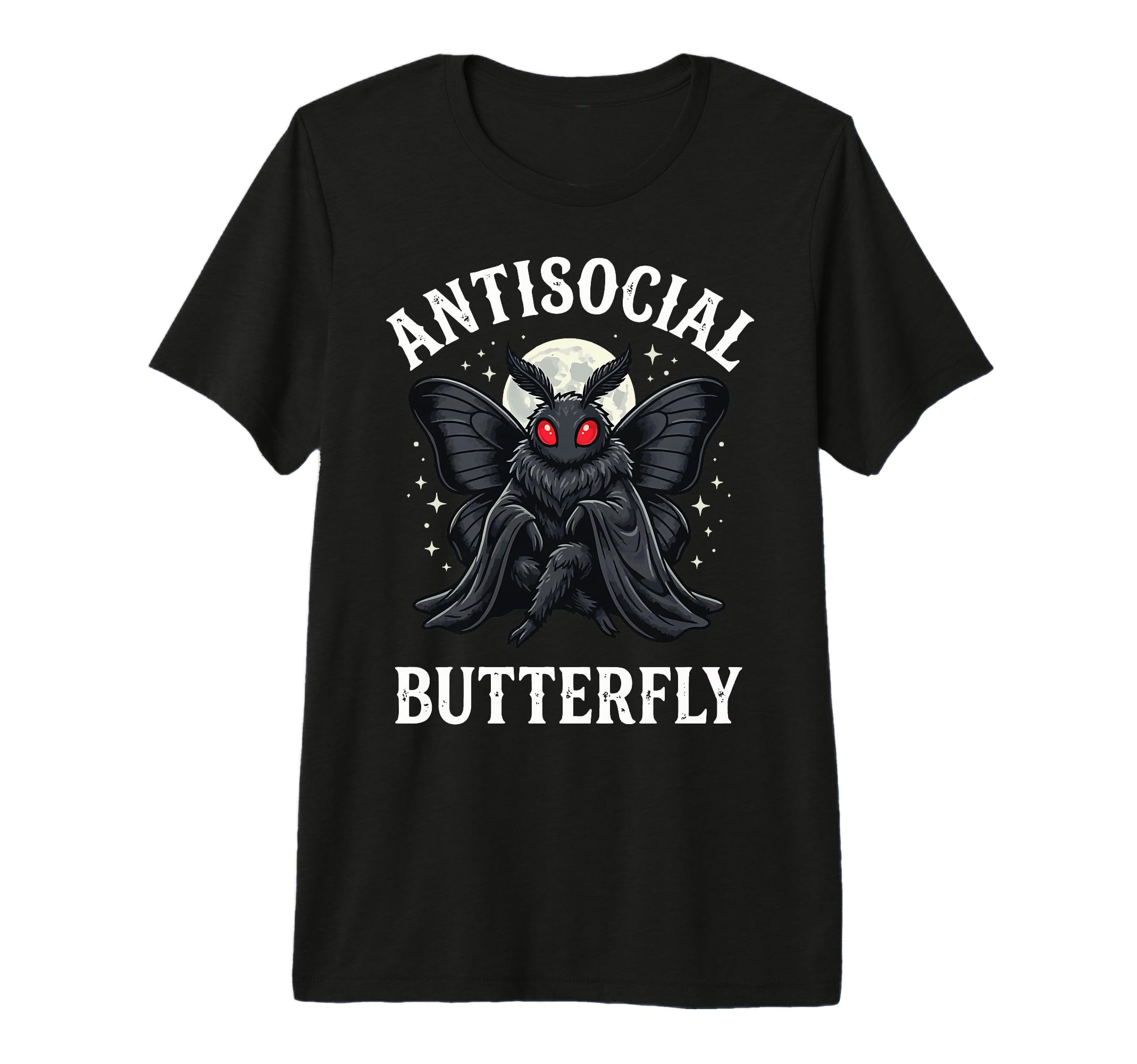 Antisocial Butterfly Tri Blend T-Shirt - Minimalist Print for Adults - T-Shirt, Sweatshirt, Hoodie