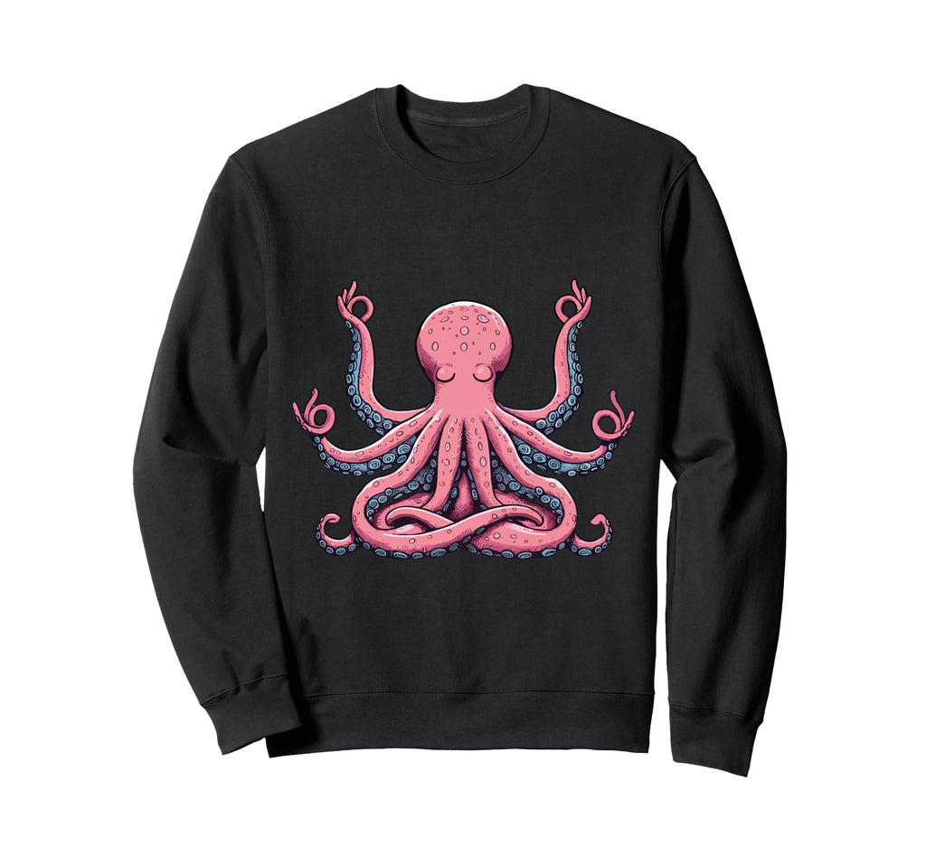 Meditation Octopus Yoga Pose Sweatshirt - Streetwear Style Men Women - T-Shirt, Sweatshirt, Hoodie