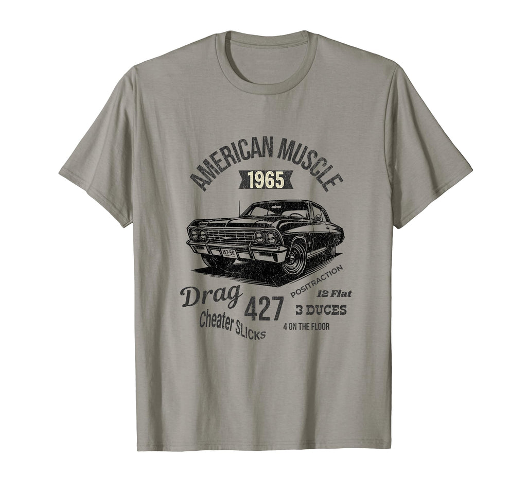 Cars Lovers American Muscle 1965 T-Shirt - Fun Novelty Design for Adults - T-Shirt, Sweatshirt, Hoodie