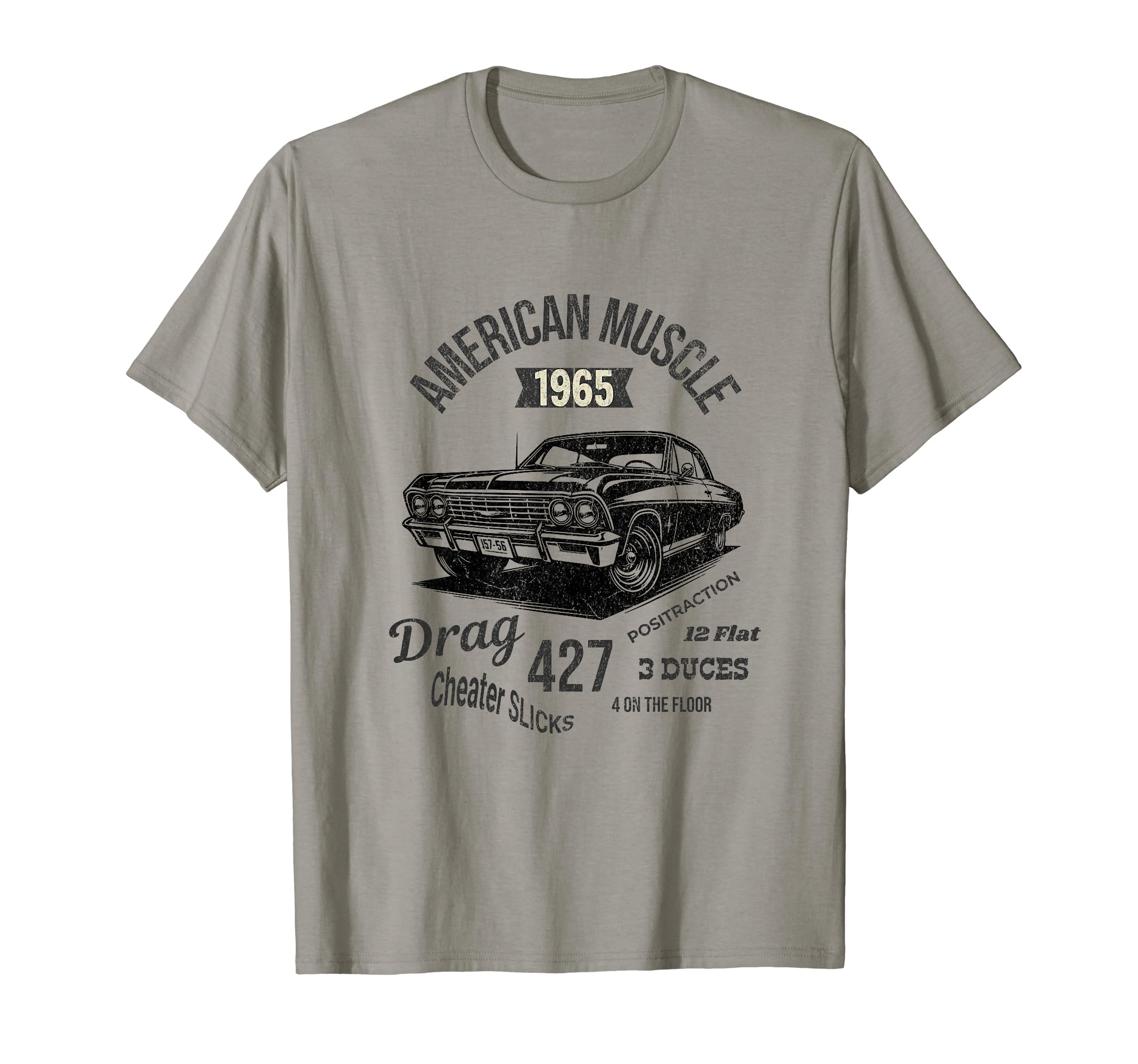 Cars Lovers American Muscle 1965 T-Shirt - Fun Novelty Design for Adults - T-Shirt, Sweatshirt, Hoodie