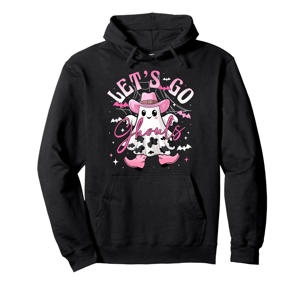 Funny Halloween Lets Go Ghouls Western Hoodie - Custom Art Print Men Women - T-Shirt, Sweatshirt, Hoodie