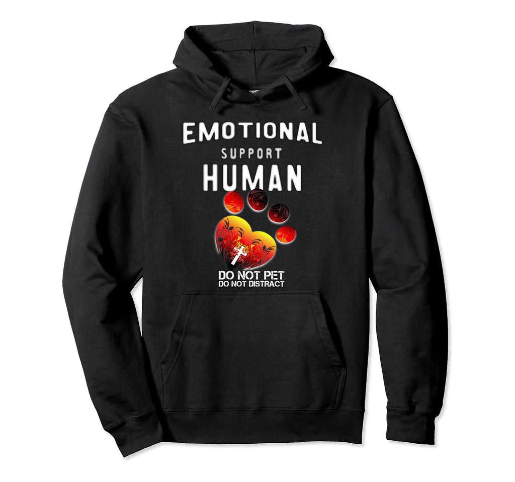 Emotional Support Human Do Not Pet Hoodie - Minimalist Print Unisex - T-Shirt, Sweatshirt, Hoodie