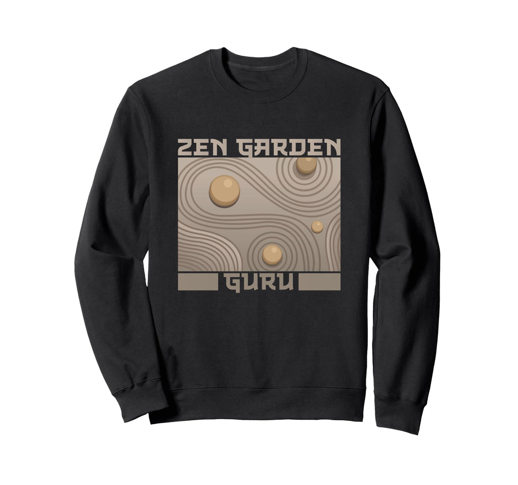 Zen Garden Guru Mindfulness Sweatshirt - Minimalist Print Men Women - T-Shirt, Sweatshirt, Hoodie