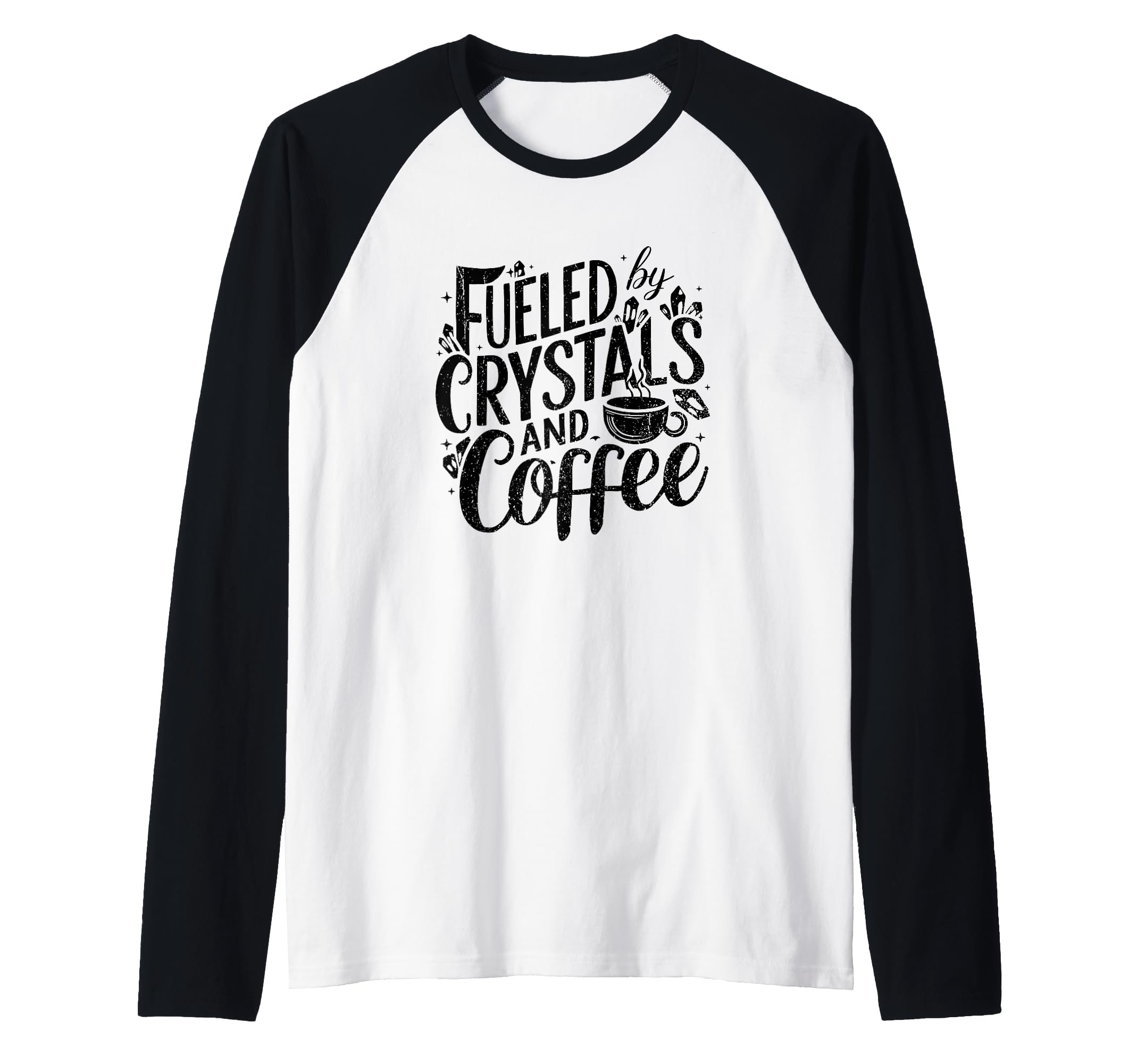 Espresso Energy Healing Raglan Hoodie - Minimalist Print for Adults - T-Shirt, Sweatshirt, Hoodie