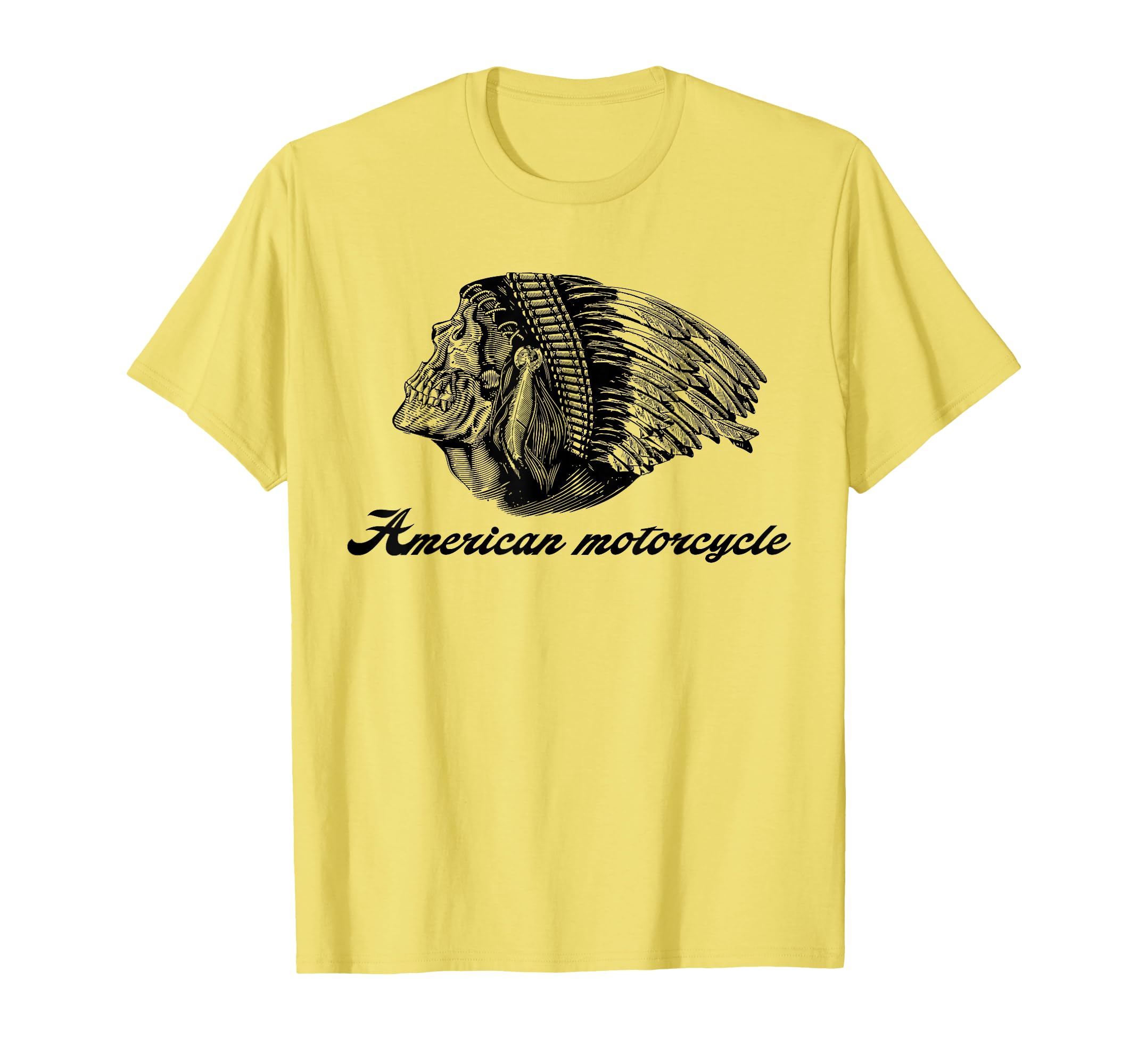 American Motorcycle Skull Native T-Shirt - Minimalist Print for Adults - T-Shirt, Sweatshirt, Hoodie