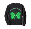 Butterfly Ribbon Mental Health Sweatshirt - Aesthetic Graphic for Adults - T-Shirt, Sweatshirt, Hoodie