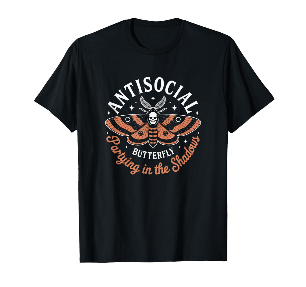 Funny Anti Social Butterfly Sarcasm T-Shirt - Minimalist Print Unisex - T-Shirt, Sweatshirt, Hoodie
