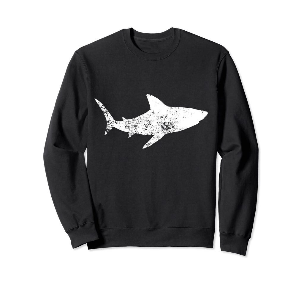 Distressed Grunge Fish Shark Shark Sweatshirt - Graphic Print for Adults - T-Shirt, Sweatshirt, Hoodie