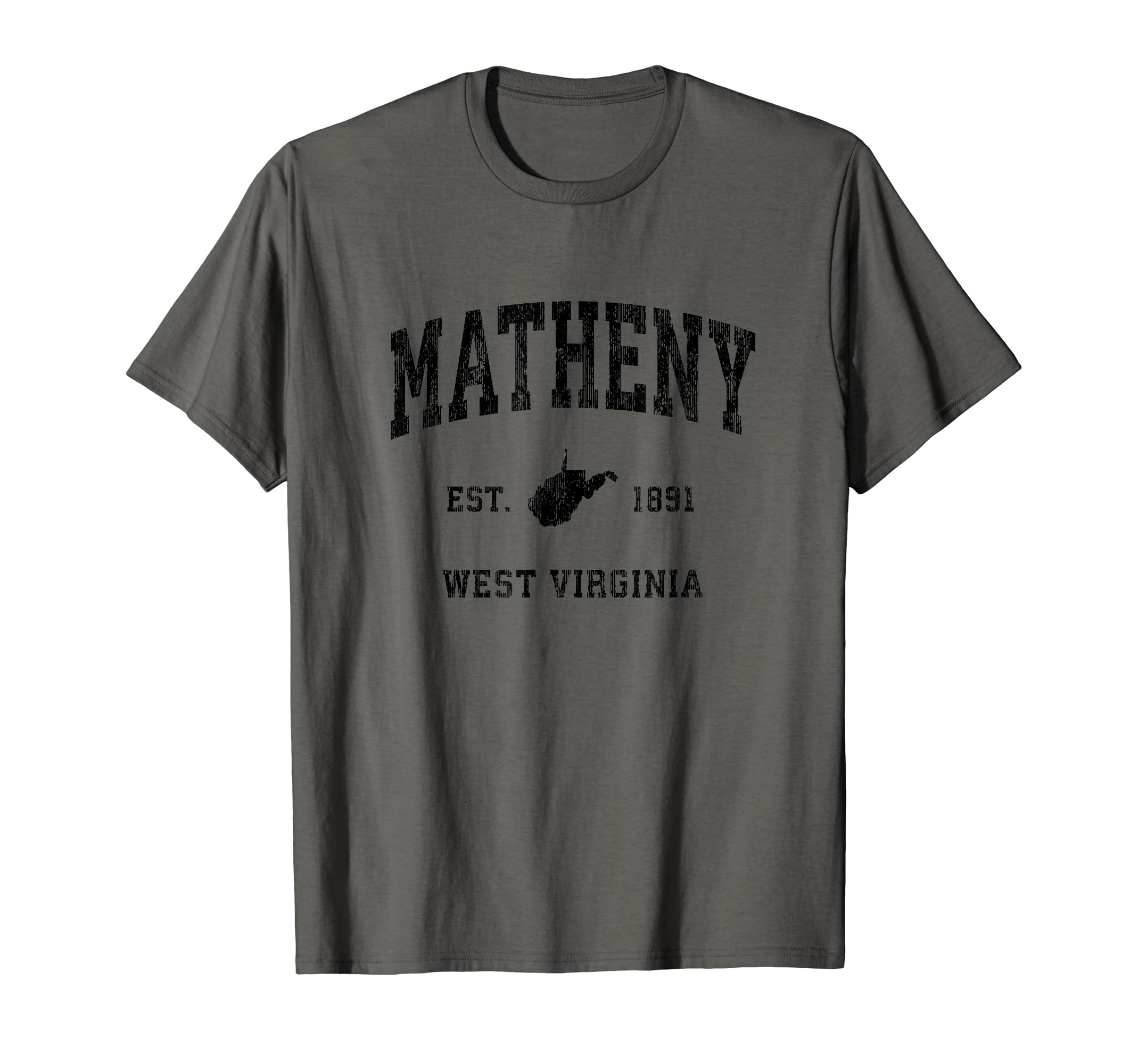 Matheny West Virginia Wv Athletic T-Shirt - Minimalist Print for Adults - T-Shirt, Sweatshirt, Hoodie