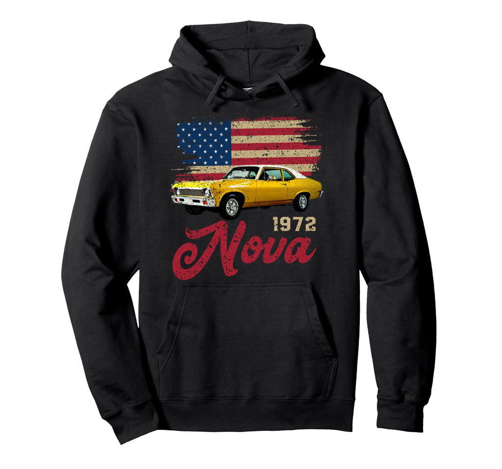 Jersey Nova 72 1972 Old School Muscle Car Hoodie - Novelty Apparel Unisex - T-Shirt, Sweatshirt, Hoodie