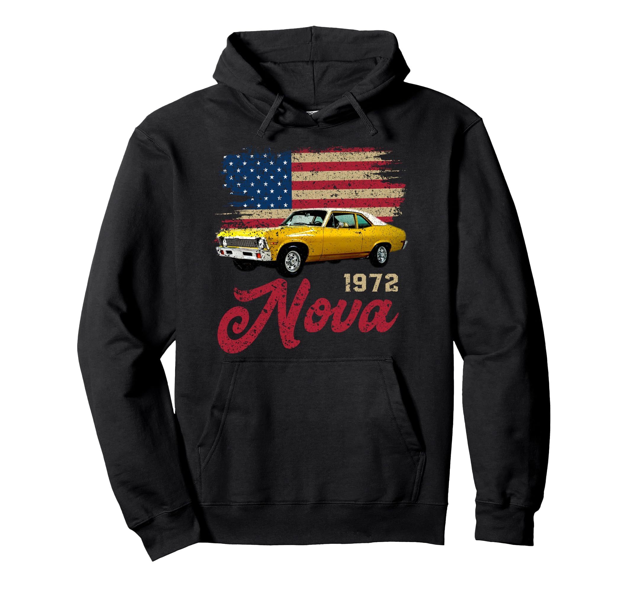 Jersey Nova 72 1972 Old School Muscle Car Hoodie - Novelty Apparel Unisex - T-Shirt, Sweatshirt, Hoodie