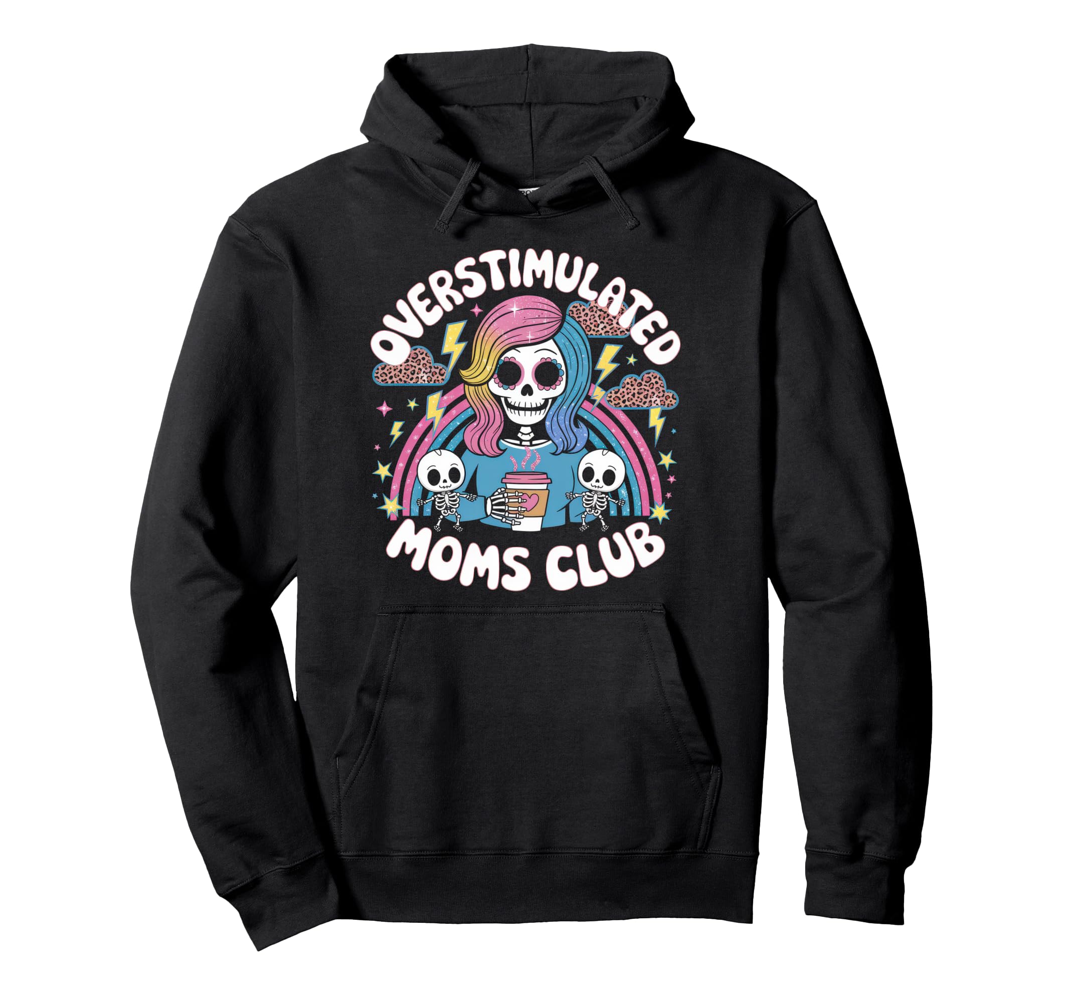 Overstimulated Moms Club Mom Hoodie - Minimalist Print Men Women - T-Shirt, Sweatshirt, Hoodie