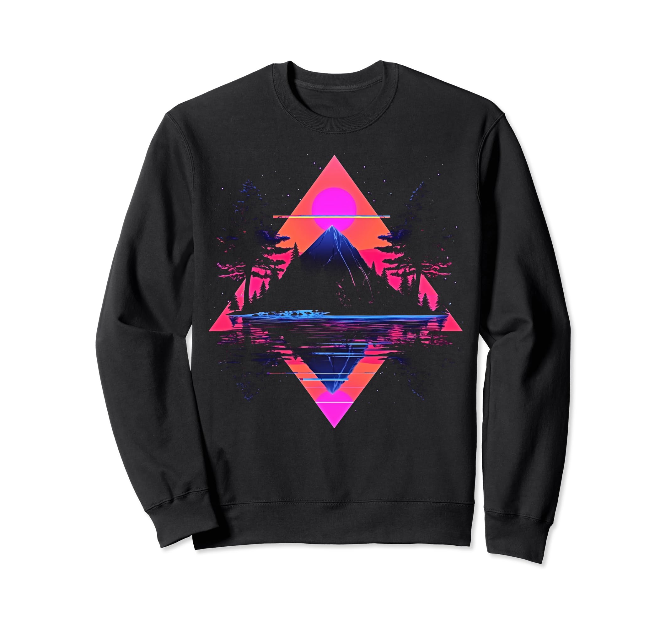 Synthwave Buddha Alien Cyberpunk 80S Sweatshirt - Unique Graphic Unisex - T-Shirt, Sweatshirt, Hoodie