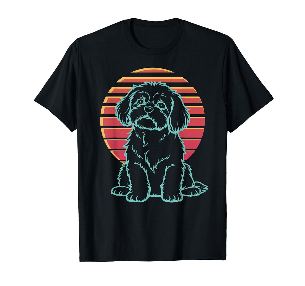 Shih Tzu Lover Dog Owner Synthwave 80S T-Shirt - Trendy Graphic Unisex - T-Shirt, Sweatshirt, Hoodie