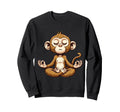 Meditation Monkey Yoga Pose Sweatshirt - Fun Novelty Design Men Women - T-Shirt, Sweatshirt, Hoodie