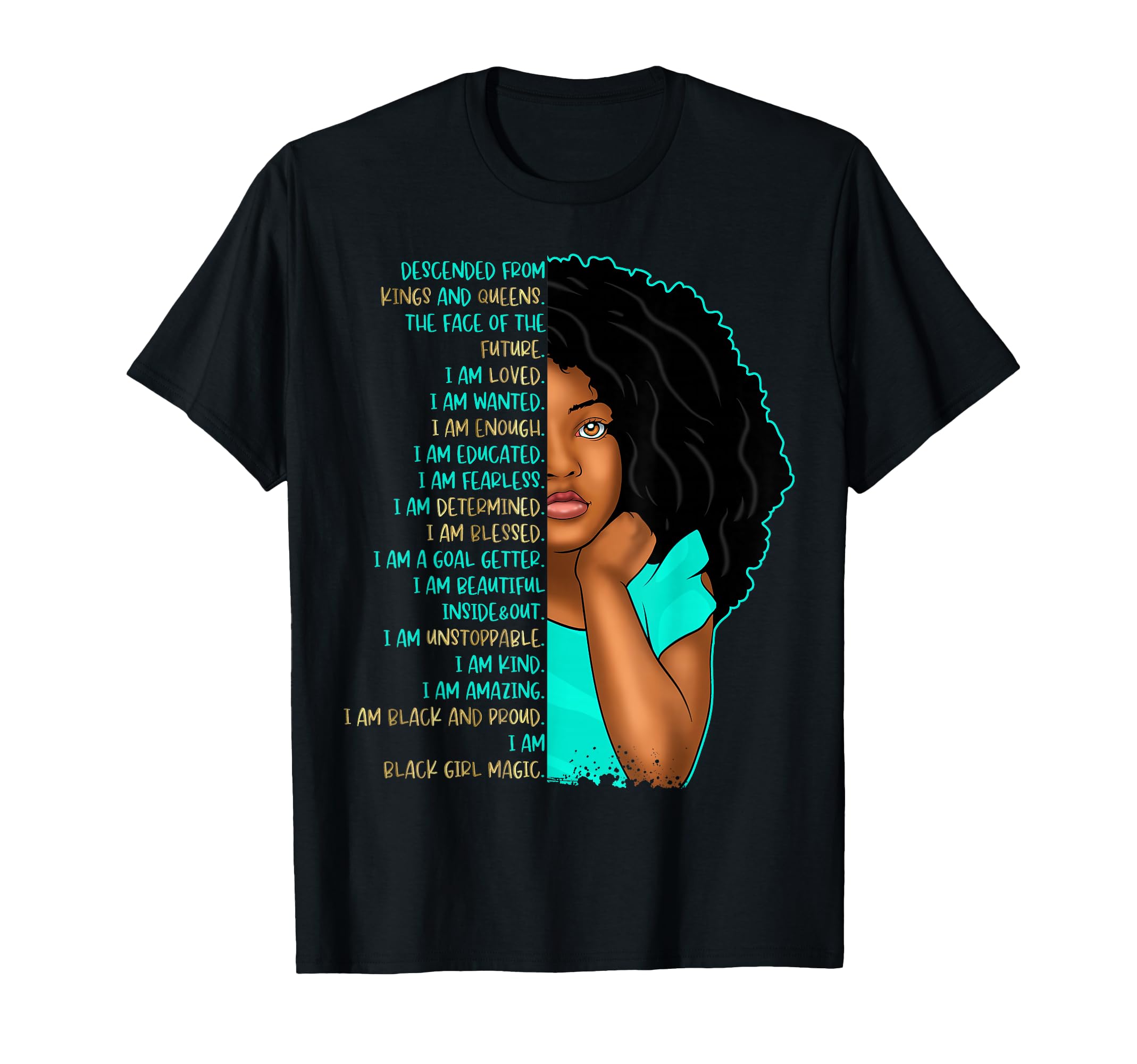 Black Pride Self Care Black Affirmations T-Shirt - Graphic Print Unisex - T-Shirt, Sweatshirt, Hoodie