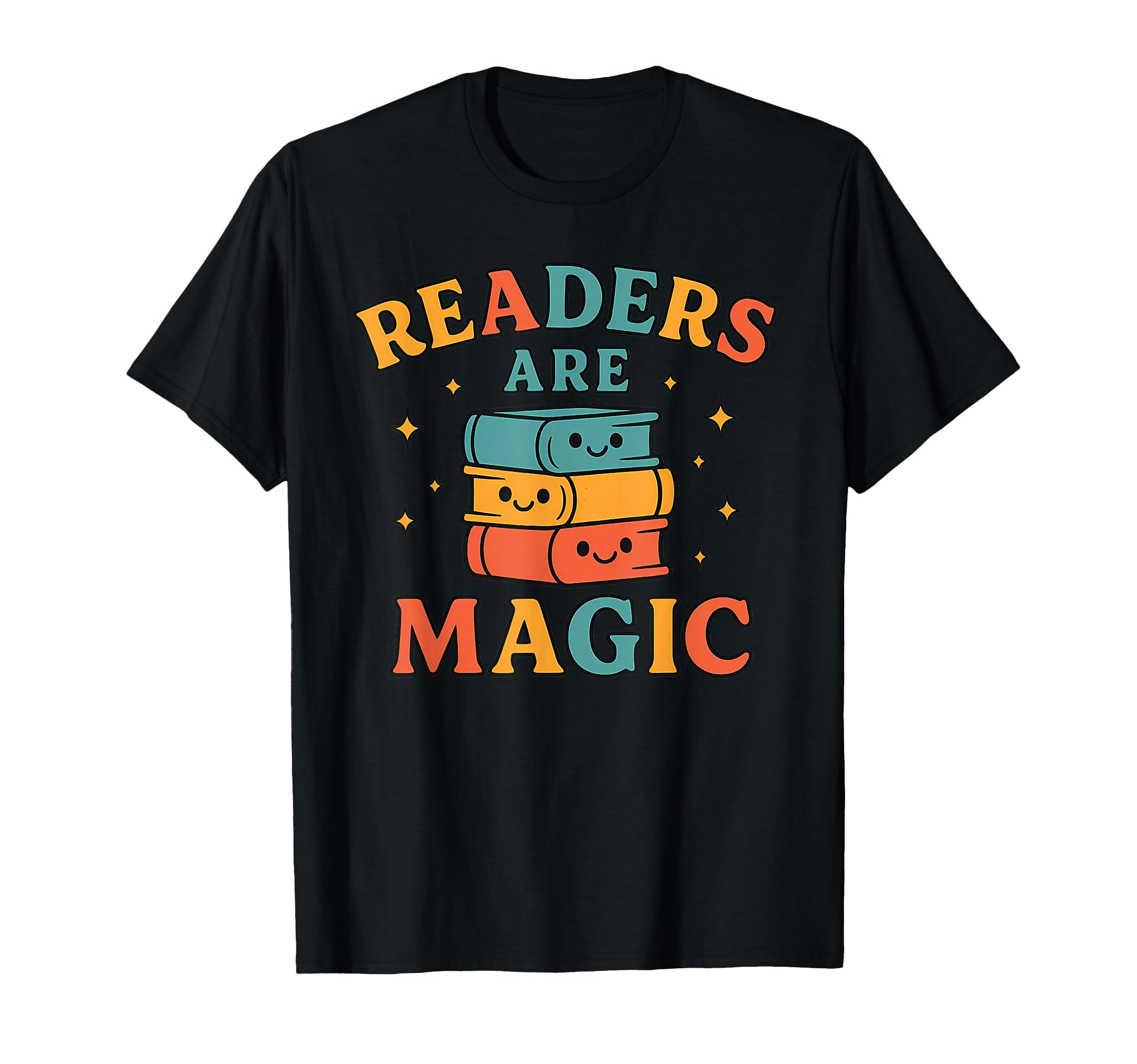 Readers Are Magic Book Stack T-Shirt - Custom Art Print Men Women - T-Shirt, Sweatshirt, Hoodie