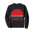 Janelle Custom Name 7 Letters Sunset Sweatshirt - Streetwear Style Unisex - T-Shirt, Sweatshirt, Hoodie