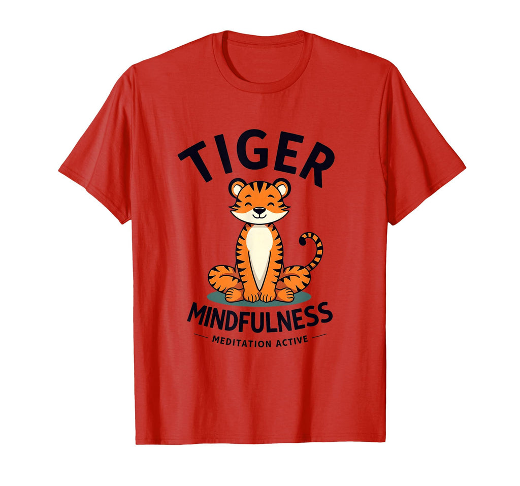 Tiger Mindfulness Meditation Active T-Shirt - Minimalist Print for Adults - T-Shirt, Sweatshirt, Hoodie