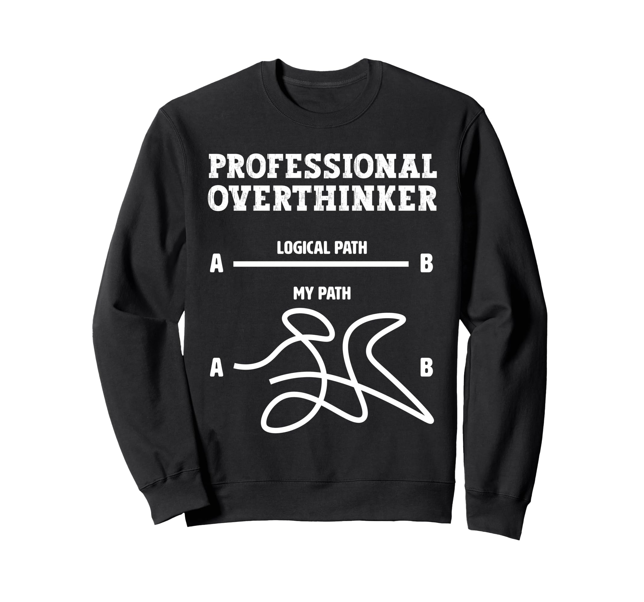 Professional Overthinker Logical Sweatshirt - Novelty Apparel Men Women - T-Shirt, Sweatshirt, Hoodie