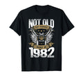 Motorcycle Biker Birthday Built 1982 T-Shirt - Aesthetic Graphic Unisex - T-Shirt, Sweatshirt, Hoodie