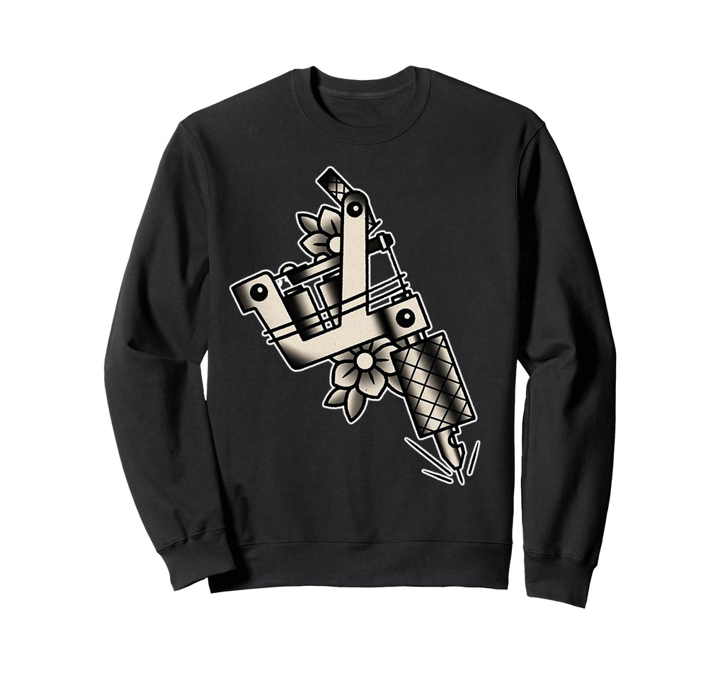 Coil Tattoo Machine Blackwork Flash Sweatshirt - Unique Graphic Men Women - T-Shirt, Sweatshirt, Hoodie