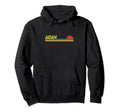 Aidan First Name Logo Sunset Surfer Hoodie - Aesthetic Graphic Men Women - T-Shirt, Sweatshirt, Hoodie