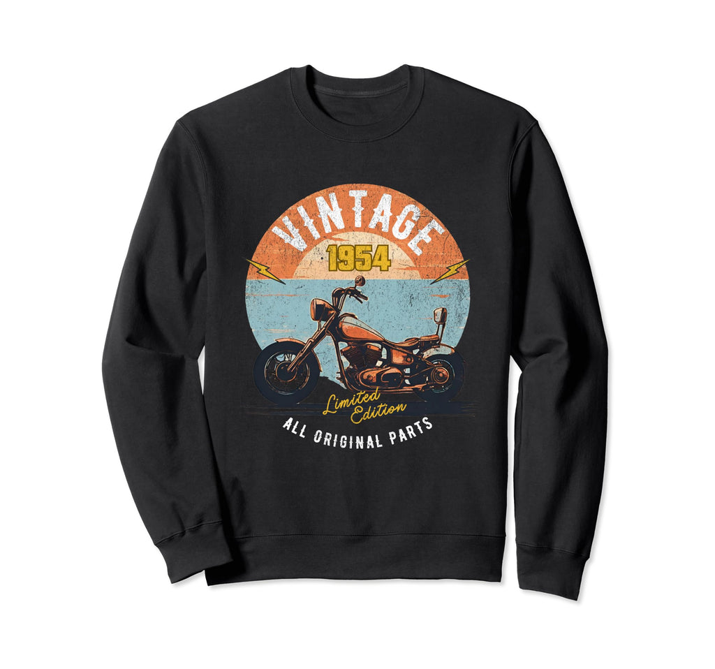 1954 Motorcycle Bikers Seventieth Sweatshirt - Minimalist Print Unisex - T-Shirt, Sweatshirt, Hoodie