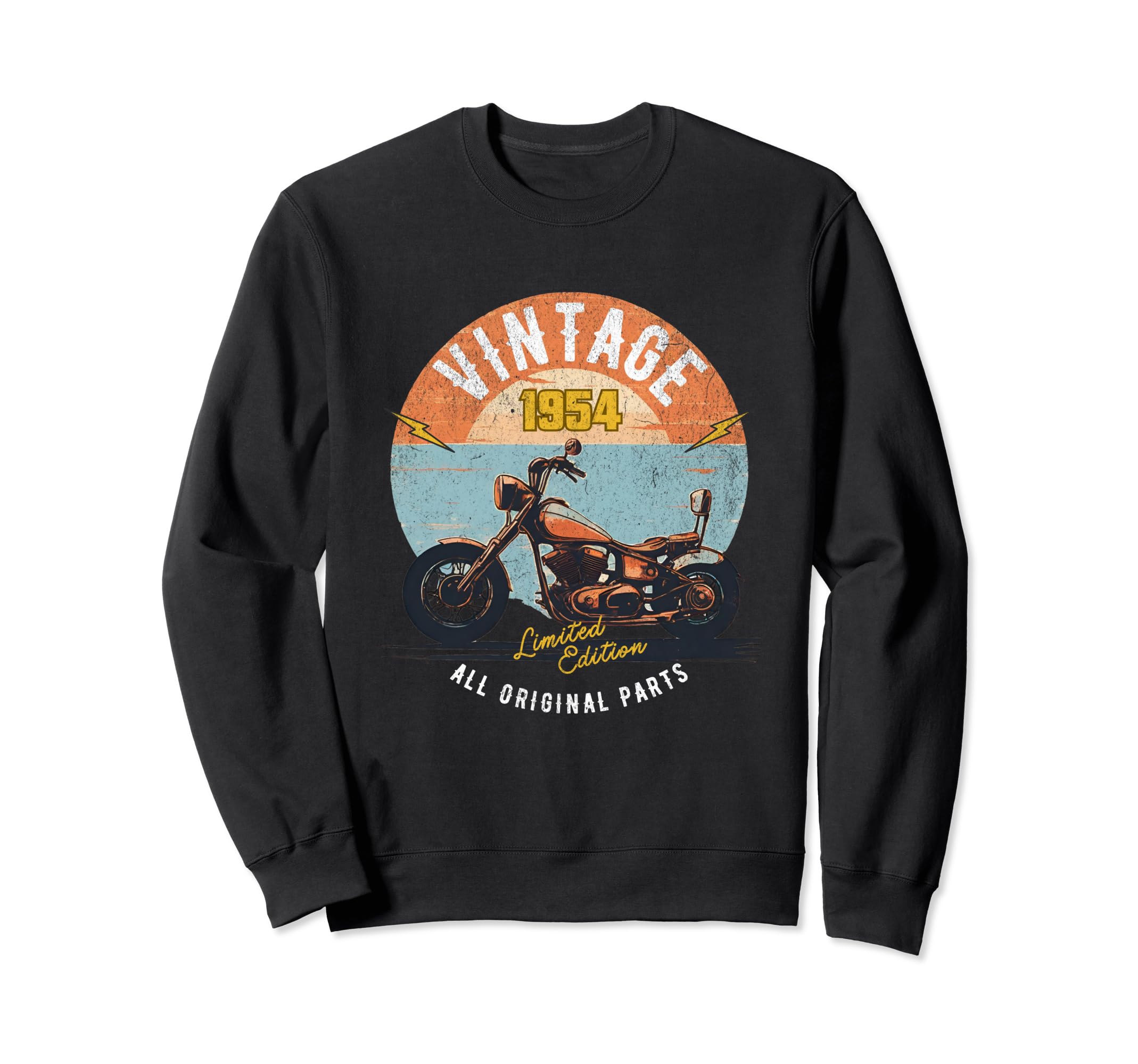 1954 Motorcycle Bikers Seventieth Sweatshirt - Minimalist Print Unisex - T-Shirt, Sweatshirt, Hoodie