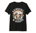 Mens Rainbows And Rodeos Lgbtq T-Shirt - Casual Everyday Wear for Adults - T-Shirt, Sweatshirt, Hoodie
