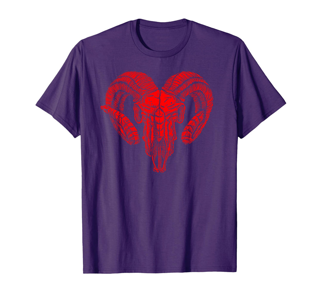 Old Red Ram Skull Western Cowboys T-Shirt - Streetwear Style Unisex - T-Shirt, Sweatshirt, Hoodie