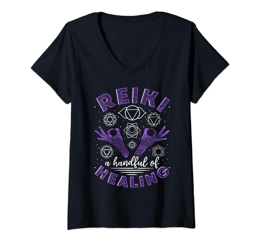 Womens Reiki Handful Healing Meditation T-Shirt - Minimalist Print Unisex - T-Shirt, Sweatshirt, Hoodie