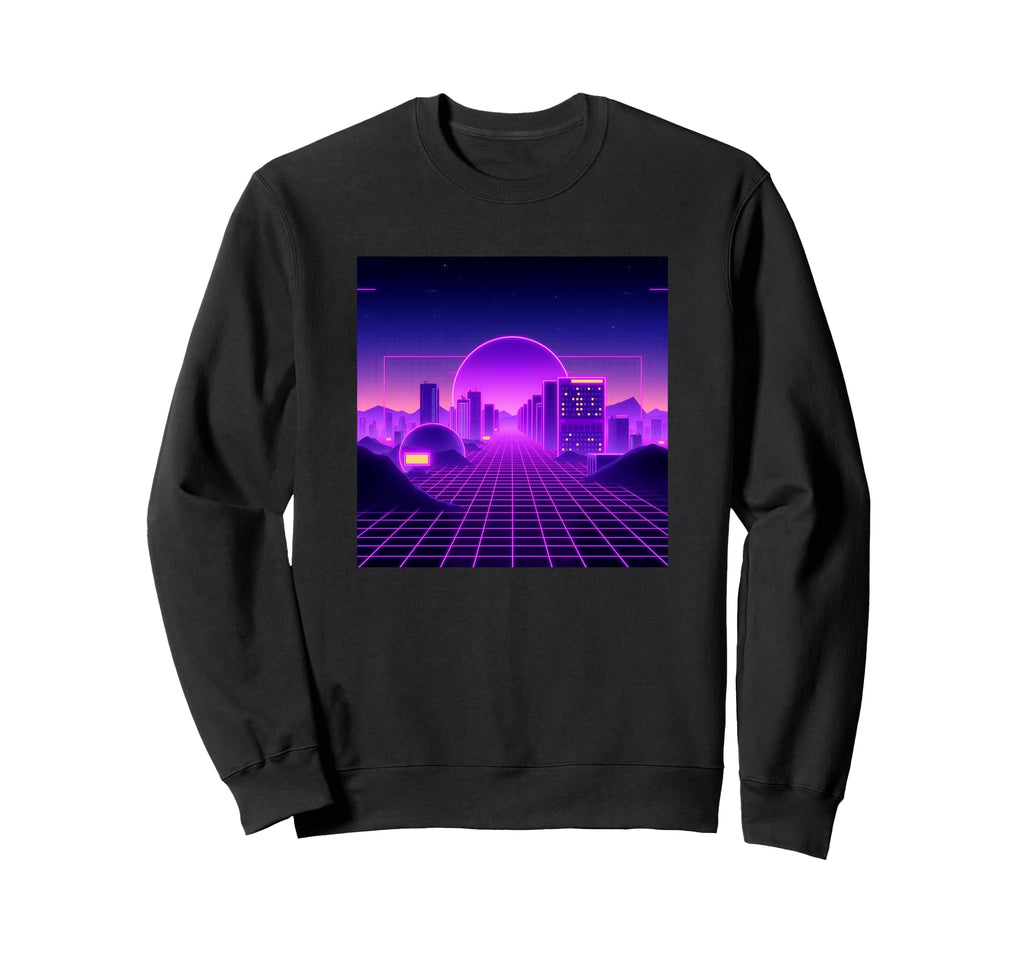 Aesthetic Synthwave Vaporwave 80S Sweatshirt - Unique Graphic for Adults - T-Shirt, Sweatshirt, Hoodie