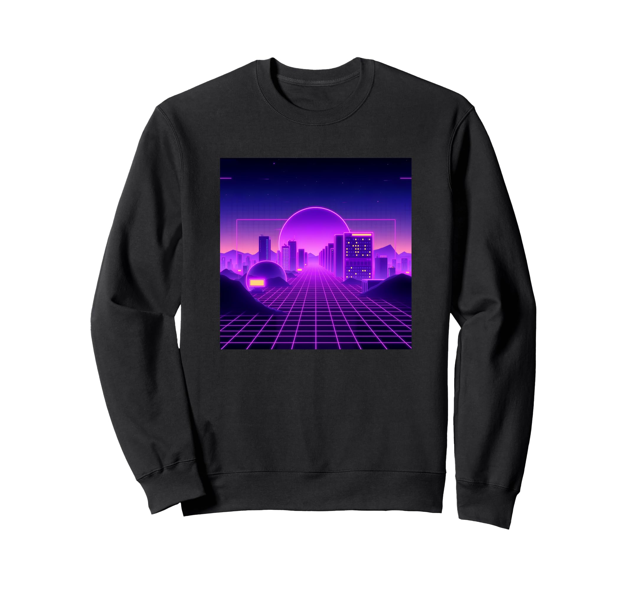Aesthetic Synthwave Vaporwave 80S Sweatshirt - Unique Graphic for Adults - T-Shirt, Sweatshirt, Hoodie