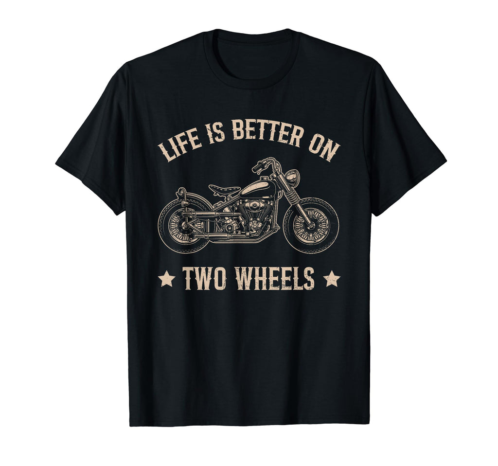 Life Is Better Two Wheels Motorcycle T-Shirt - Minimalist Print for Adults - T-Shirt, Sweatshirt, Hoodie