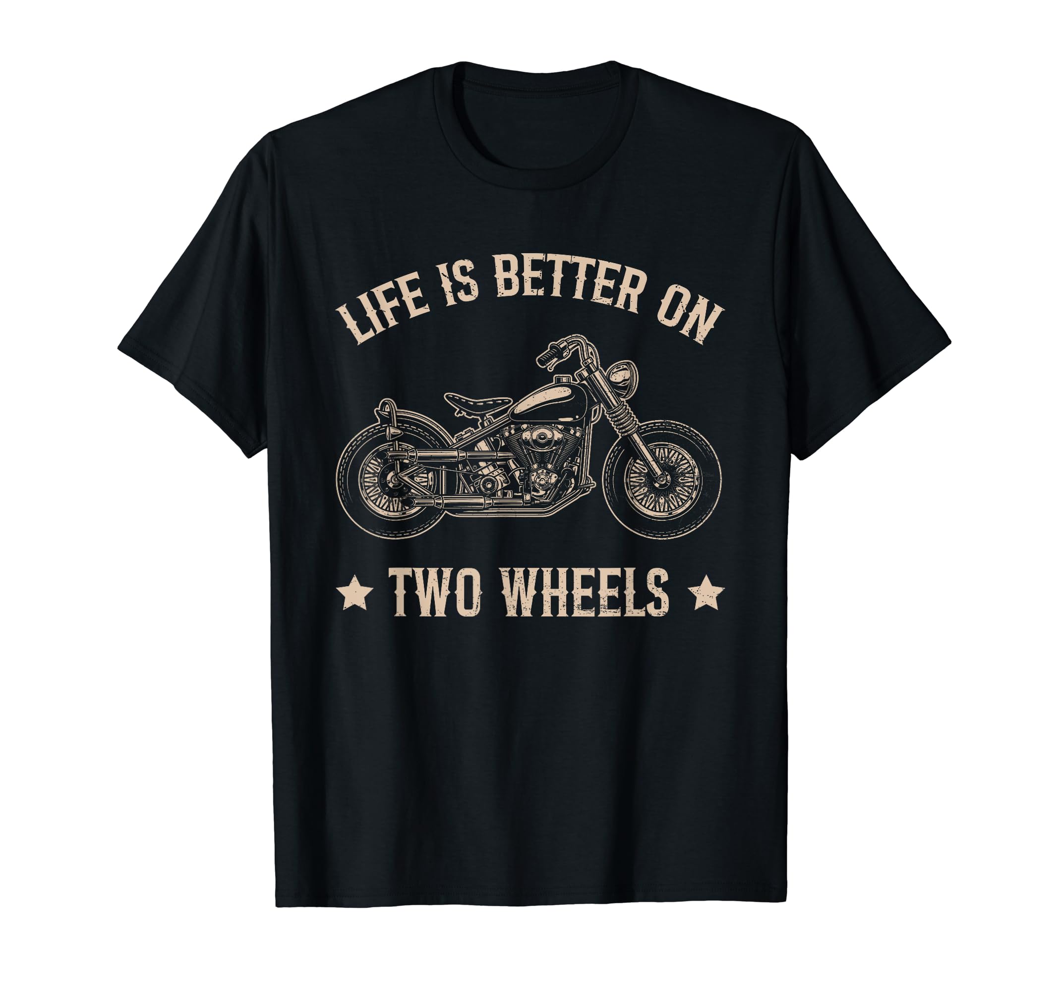 Life Is Better Two Wheels Motorcycle T-Shirt - Minimalist Print for Adults - T-Shirt, Sweatshirt, Hoodie