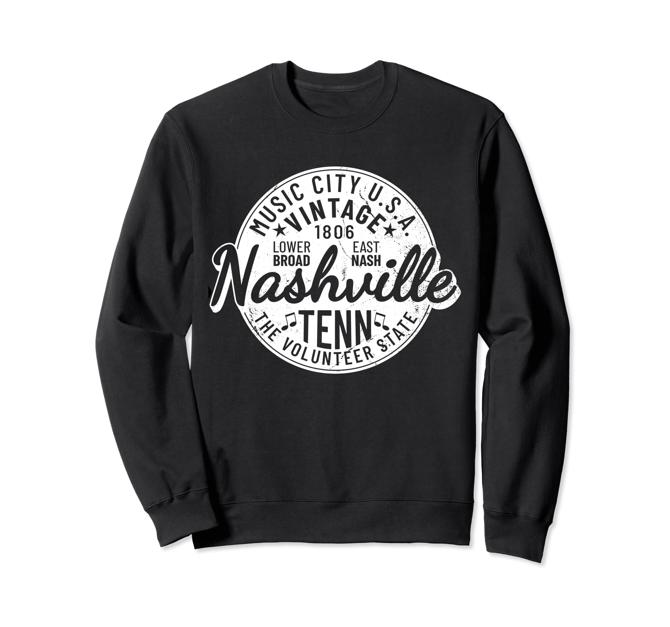 Nashville Tn Music City Usa Est Sweatshirt - Unique Graphic for Adults - T-Shirt, Sweatshirt, Hoodie