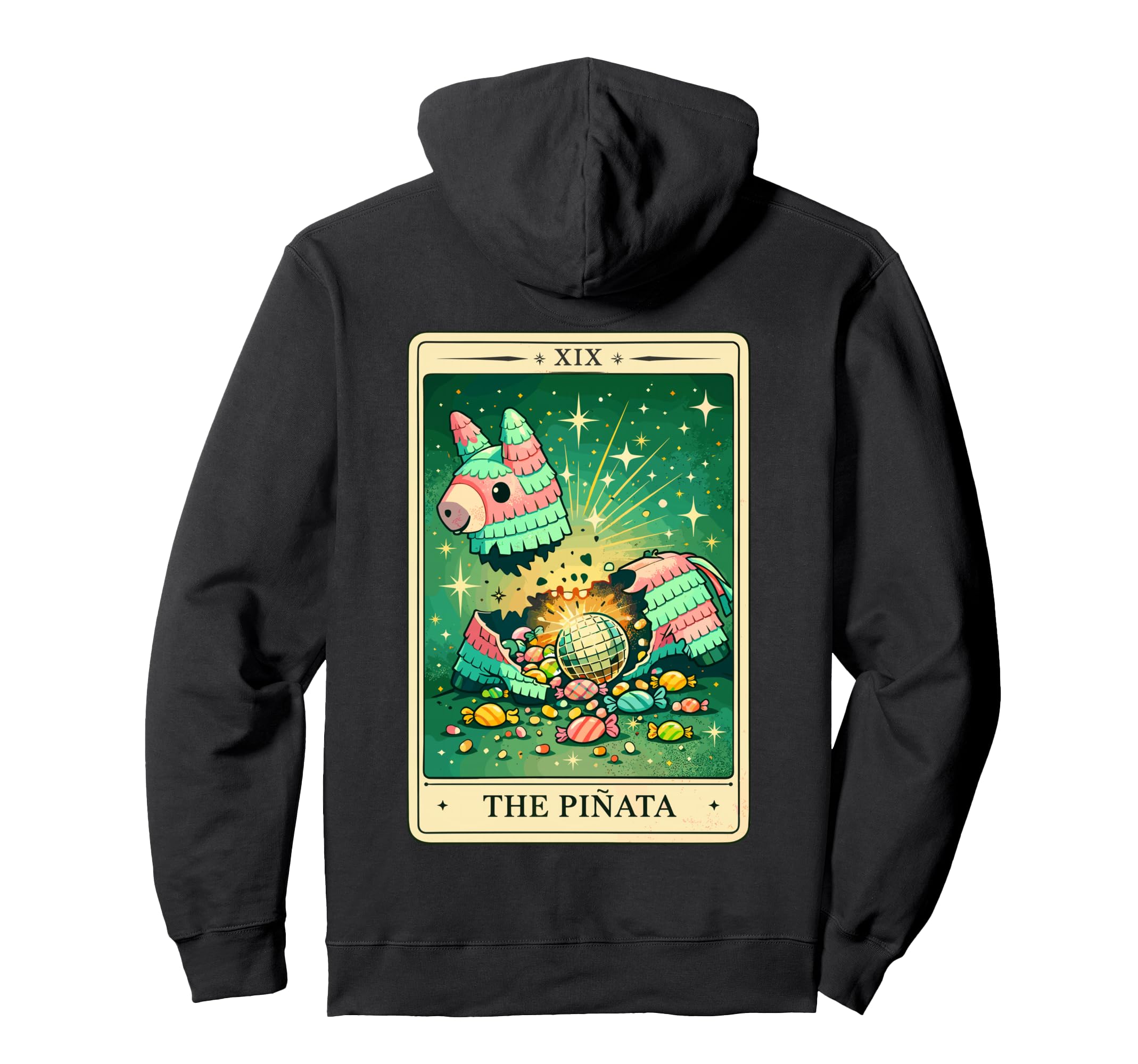 Pi Ata Tarot Card Xix Disco Ball Hoodie - Aesthetic Graphic for Adults - T-Shirt, Sweatshirt, Hoodie